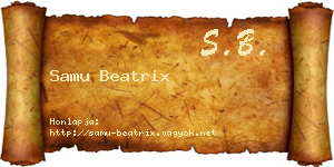 Samu Beatrix névjegykártya