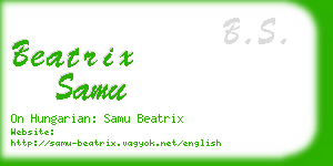 beatrix samu business card